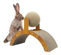 Wzxksoac Cat Scratch Toy Sisal Rope Interactive Rotating Pet Toy Cat Scratching Ball Natural Sisal Bunny Claw Scratcher