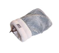 Wzxksoac Cat Winter Sleeping Bag Soft Plush Cat Sack Self Warming Cat Cave Bed for Indoor Cats Cat Hideaways Pet Snuggle Sack A