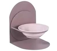 Wzxksoac Ceramic Pet Bowl Protects Cervical Vertebrae Against Upset Height Adjustable Purples Shallow