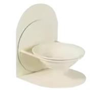 Wzxksoac Ceramic Pet Bowl Protects Cervical Vertebrae Against Upset Height Adjustable White Shallow