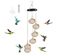 Wzxksoac Charming Wind Chimes Hummingbird Feeders Charming Wind Chimes Hummingbird Feeders Windchime Hummingbird Feeder, Easy to Use E