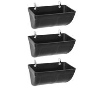 Wzxksoac Chicken Goat Feeder Waterer Trough Accessory Set, Hanging Poultry Feeder Fence, Water Feeding Container Bucket No Waste Design