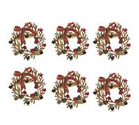 Wzxksoac Christmas Wreath Napkin Rings Metal Napkin Buckle Napkin Holder Napkin Circle Hotel Restaurant Wedding Party Dinner