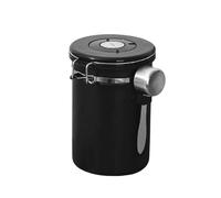 Wzxksoac Coffee Bean Storage Box 1.8L Sealed Container 304 Stainless Steel with Spoon Exhaust Valve A