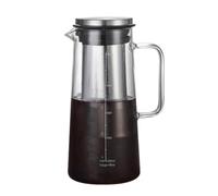 Wzxksoac Cold Brew Coffee Maker 36OZ Glass & Stainless Steel Iced Coffee Pitcher with Handle and Double Layer Fine Mesh Filter