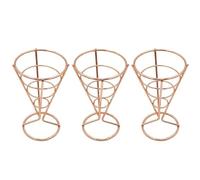 Wzxksoac Cone Tableware Bar Western Restaurant Cafe Fried Chicken Rack Snack Basket French Fries Rack Rose Gold