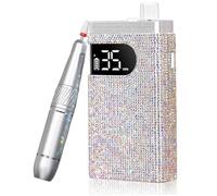 Wzxksoac Cordless Electric Nail Drill Machine for Rechargeable Diamond Portable HD Display 35000 RPM Acrylic Drill A