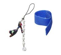 Wzxksoac Crystal Rhinestone Diamante High Heel Shoe Decoration Chain for Phone Car Bag Key Ring keychain Charm Gift - Perfect for Women Ladies Girls' Phone Key Bag Free Cable Tie