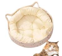 Wzxksoac Cute for Indoor Cats Donut Cat Bed Cotton Rope Nest Cushion Sleeping Calming Scratching Pet Supplies for Kitten Home B