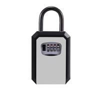 Wzxksoac Decorative 4 Digit Code Box Wall-Mounted No-Drilling Required Home Use Construction Site Entrance Lock Password Key Box B