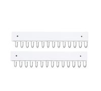 Wzxksoac Decorative Necklace Holder with 28 Hooks, 2pcs Hanging Jewelry Organizer Wall-Mounted, Modern Jewelry Display White