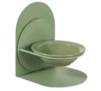 Wzxksoac Detachable Pet Cat and Dog Bowl Pet Ceramic Bowl Against Upset Height Adjustable Green Shallow