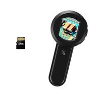 Wzxksoac Digital Microscope 100X Coin Microscope with 2inch Screen Magnifying Glass with Light (White & UV) Compatible Easy Install Easy to Use