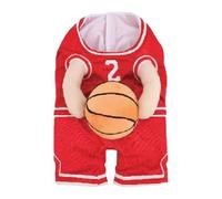 Wzxksoac Dog Basketball Player Costume with Ball Dog Basketball Costume Funny Dress Up Sports Outfit Halloween Cosplay for Pets A