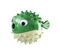 Wzxksoac Dog Leakage Food Ball Fish Shape Molar Bite Toys Dog Teeth Cleaning Ball Food Leakage Chewing Toy Green