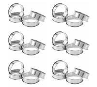 Wzxksoac Double Rolled Tart Rings, English Muffin Rings Professional Crumpet Rings Set of 24