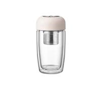 Wzxksoac Double Thickened Anti-Scalding Glass Cups Office Magnetic Tea Separation Tea Bin Design Watertight Leakproof Cup 320ML,A