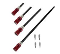 Wzxksoac Drill Extension Bit Holder 4Pcs,12 Inch Drill Screwdriver Bit Holder Bar Chuck Adapter Extender 1/4 Inch Hex Bit Holde