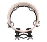 Wzxksoac Drum Circle Double Row Rattle Drum Rings Tambourine Drum Tamborine Percussion Musical Instruments Wood Color