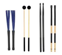 Wzxksoac Drumsticks Mallets Brushes Drum Sticks Instrument Accessories Anti Slip Gift Set for Music Lover for Stage Performance