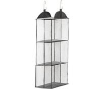 Wzxksoac Dust-Proof,Transparent Storage Solution-Hanging Tote Bag Organizer, Eco-Friendly for Closets Bag Black 3 Layer