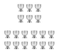 Wzxksoac Egg Cup Tray Stainless Steel Soft Boiled Egg Cup Holder Can Be Made of Small Wine Glasses 18 Sets