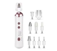 Wzxksoac Electric Nail File Set Electric Manicure Tool Multi Function Silent Manicure Tool Cordless for Thick Nails White