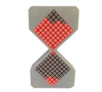 Wzxksoac Electronic Hourglass, Hourglass LED Electronic Hourglass, Ornaments, Classroom, Kitchen Decoration Red