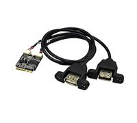 Wzxksoac Expansion Adapter Card M2 WIFI KEY A/ETo Usb Adapter Card Laptop Motherboard Ngff to Dual Port USB2.0 Expansion Card B