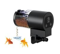 Wzxksoac Fish Feeder Digital Programmable 100ml-Aquarium Food Dispenser IP66 Waterproof Timer Function for Pond/Turtle Tanks