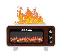 Wzxksoac Flame Essential Oil Diffuser Waterless Auto Off 7 Flame Color Aroma Diffuser Humidifier for Bedroom,Yoga Gym B