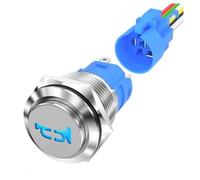 Wzxksoac For Auto Train Boat 12V 16MM Horn Switch Marine Horn Button Switch Waterproof Metal Air Horn Push Button
