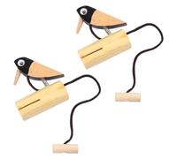 Wzxksoac For Boys Safe Material Woodpecker Percussion Instrument 2pcs- Develops Hand Eye Coordination Hobbies