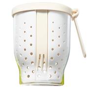 Wzxksoac Fruit Salad Storage Cup 25 Oz Travel Fruit Cups for Car, Includes Fork and Lids, Leakproof Reusable Snack Container White