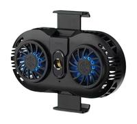 Wzxksoac Game Cooler Mobile Phone Semiconductor Dual Cooling Fans Radiator 3 Speeds Adjustable for IOS Android Live Streaming Black