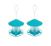 Wzxksoac Garden Gazebo Hanging Wild Bird Feeder Outdoor Container Pet Bird Feeding House Type Bird Feeder Green