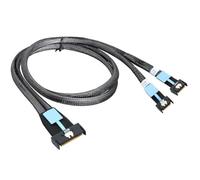 Wzxksoac Gen5 MClo X8 Adapter Cable Gen5 MCIO X8 to Dual MCIO X4 Server Cable for PC 3.0 U.2 Oculink Pcie Cable 0.5M