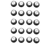Wzxksoac Guitar Knobs 10 Volumes and 10 Tones Silver Top Hat Bell