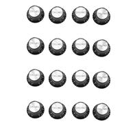 Wzxksoac Guitar Knobs 8 Volumes and 8 Tones Silver Top Hat Bell