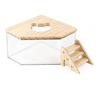 Wzxksoac Hamster Sand Bath Container Sand Bath for Hamsters Small Animals Large, Transparent Acrylic Bathroom