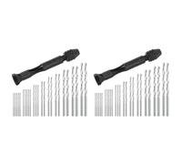 Wzxksoac Hand Drill Set Precision Pin Vise with 50 Pieces Mini Twist Drill Bits for Model,DIY,Jewelry Making