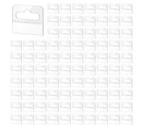 Wzxksoac Hang Tabs, 600 Pcs Clear Sticky Hanging Tabs Slot Hole Self Adhesive Plastic Hang Tags, 4.5 X 3.5cm