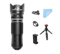 Wzxksoac Ideal for Hiking Camping Wildlife Observation& Moon Photography 40X Zoom Telephoto Lens for Smartphone with Tripod Mount A