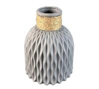 Wzxksoac Imitation Ceramic Flower Vase Plastic Vases Home Decor Green Plant Container A Gray