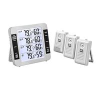 Wzxksoac Indoor Outdoor Thermohygrometer 100M with 3 Sensors Weather Station for Home & Office