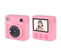 Wzxksoac Instant Print Camera 1080P HD Digital Video Cameras with 3Print Paper Portable Travel Toy Camera for Kids BirthdayGift,B