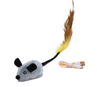 Wzxksoac Interactive Cat Toy Mouse Moving Cat Toys Remote Control Cat Toys Mice Electronic Moving Toy Cat Self Play Gift Gray