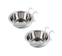 Wzxksoac Kennel Water Bowl Hanging,Stainless Steel Puppy Bowls,Dog Crate Water Bowl Dog Dish Feeder Food Holder