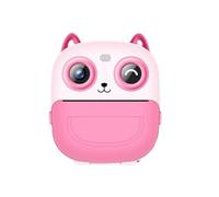 Wzxksoac Kid Camera Printer Portable Thermal Instant Print Photo Kids Digital Camera 2.4inch HD Dual Cameras Video Toy Gifts Pink