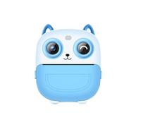 Wzxksoac Kids Digital Camera Mini Printer 2.4inch 1080P Dual Cameras Portable Kid Camera with Memory Card for Kids Blue